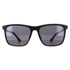 Police Sunglasses SPLA56 Record 1 1BUX Matte Gray Red Gray Mirrored