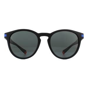Polaroid Sunglasses PLD 2087/S 0VK M9 Matte Black Blue Gray Polarized