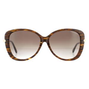 Tom Ford Sunglasses Linda FT0324 50F Dark Brown Striped Brown Gradient